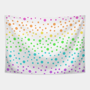 Rainbow Polka Dots Tapestry