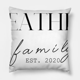 Heather Family EST. 2020, Surname, Heather Pillow