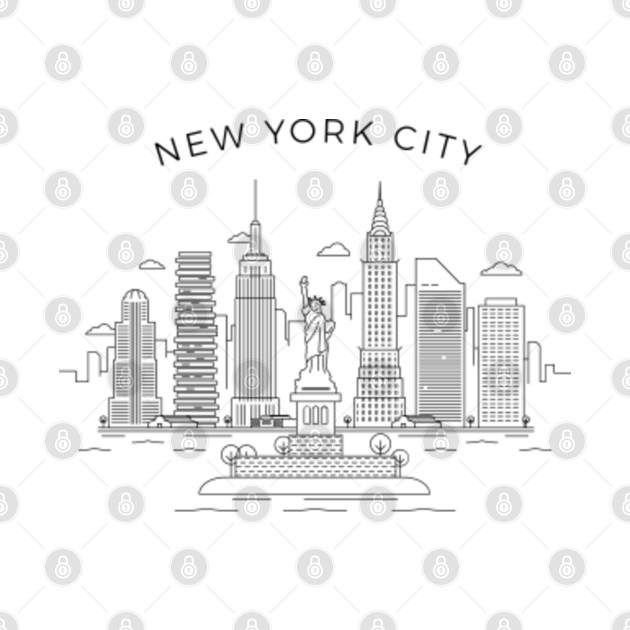 New York City Skyline Art - New York - Phone Case