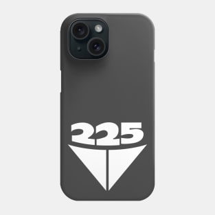 225 Aussie Valiant Badge (White on Asphalt) Phone Case