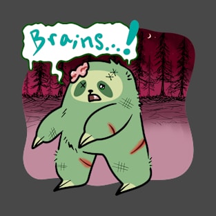 Zombie Sloth walking through a Forest T-Shirt