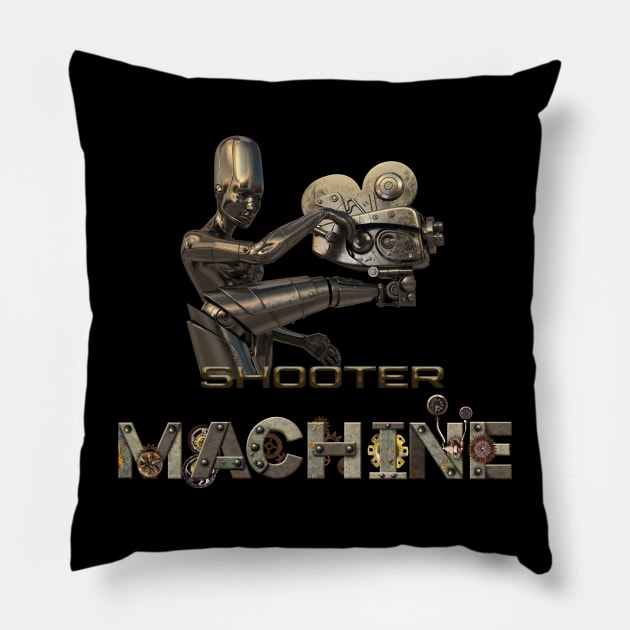 Robotic Film Shooter Cinematographer and Camera Stabilizer Pillow by Dibble Dabble Designs