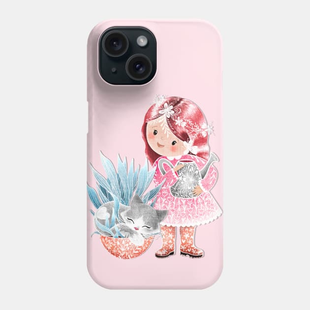 Strawberry Blonde Kitsch Cat Lady Phone Case by PerrinLeFeuvre