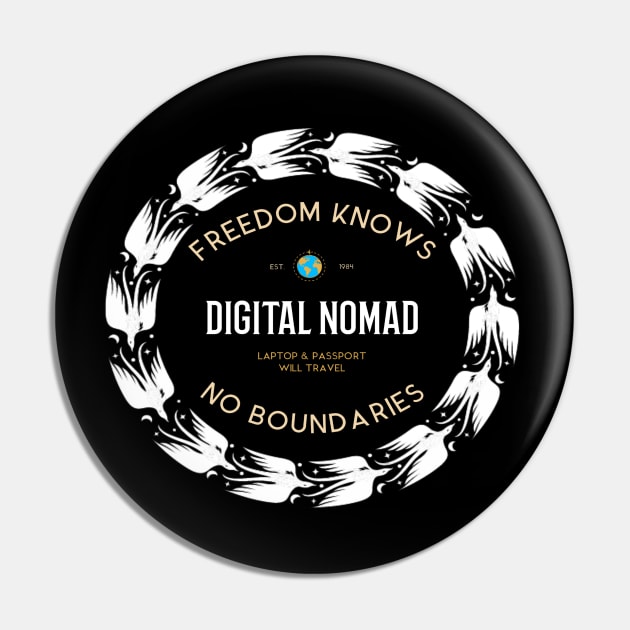 The Digital Nomad Life Pin by The Global Worker