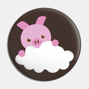 Cut Baby Pig on a Cloud Pin