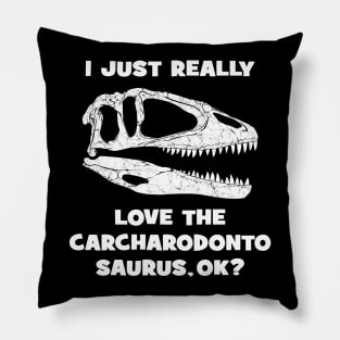 Carcharodontosaurus Fossil Hunter Pillow