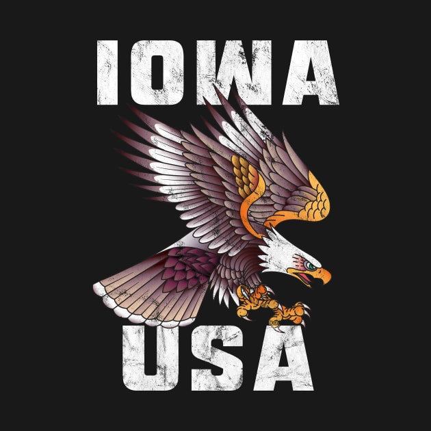 Iowa USA Bald Eagle by JKFDesigns