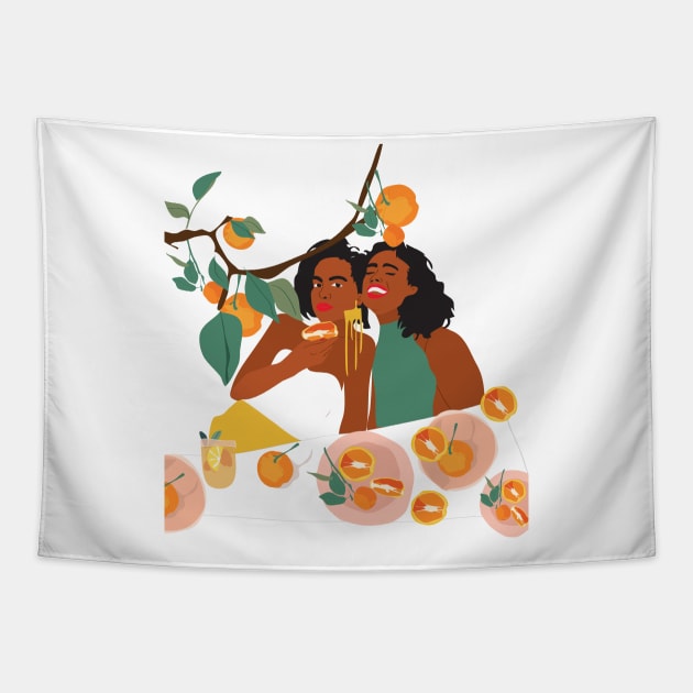 Fruit party Tapestry by phathudesigns 