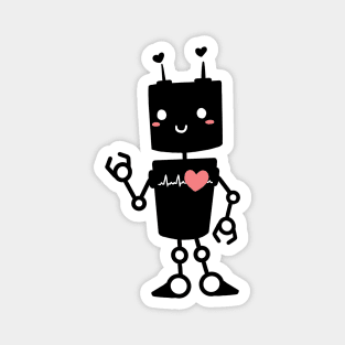 Lovebot black Magnet