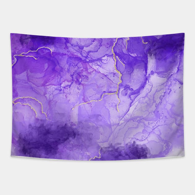 Marbled Purple Pattern Tapestry by Lady Lilac