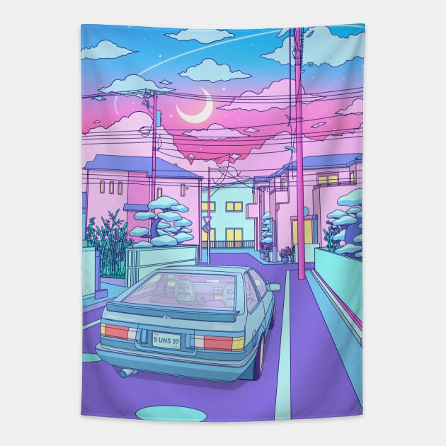 Ae86 Dream Tapestry by mrcatguys