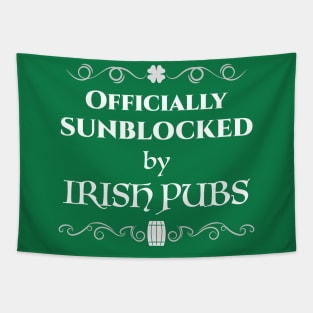 Sunblocked by Irish Pubs Funny Tapestry