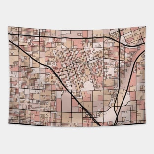 Anaheim Map Pattern in Soft Pink Pastels Tapestry