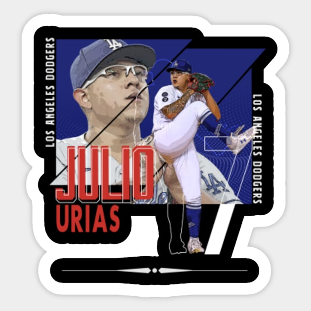 Julio Urias Baseball Paper Poster Dodgers 2 - Julio Urias - Sticker