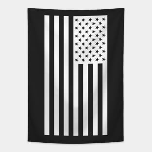 US Flag Down - White Tapestry