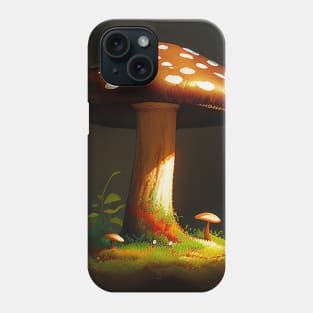 Trio of Mushrooms on the Forest Floor Phone Case