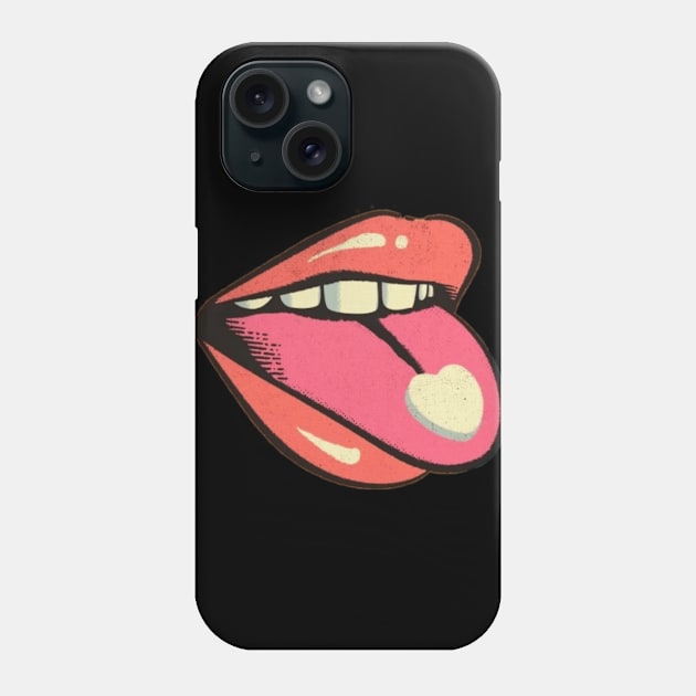 Sweetheart Tounge Phone Case by Wandering Barefoot