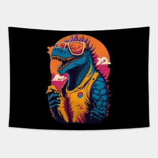 Retro Godzilla Tapestry