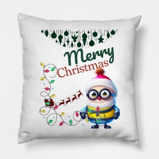 merry christmas with minions Pillow