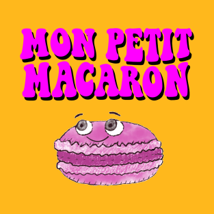 Cute Macaron Drawing With Groovy Text T-Shirt