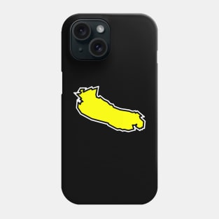 Gabriola Island Silhouette in a Lemon Yellow Flavour - Bright and Simple - Gabriola Island Phone Case