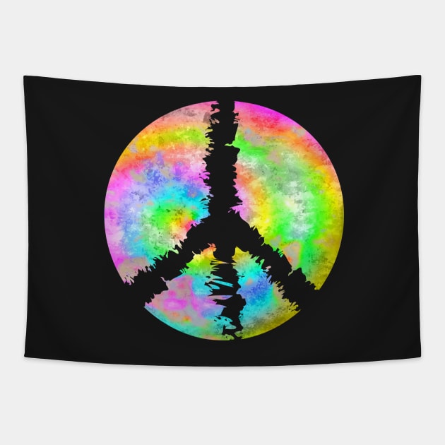 Tie dye peace outlet sign tapestry