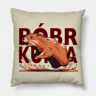 Bobr Kurva - Funny Beaver T-Shirt Pillow