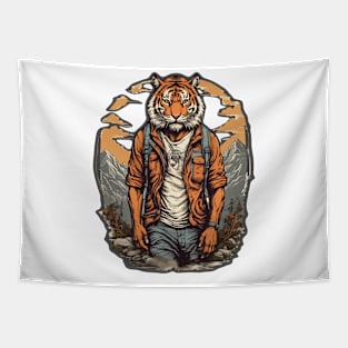 Tiger hiking Tapestry