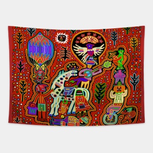 Kuna Circus Mola Tapestry