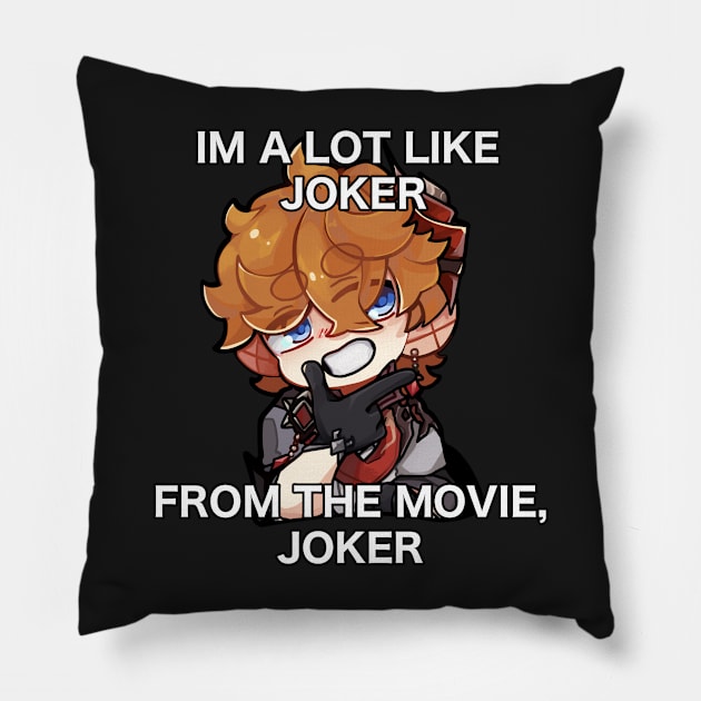 Childe Chibi (Joker edition) Pillow by lillastarr