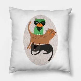 Three Cute Cats Pillow