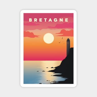 Bretagne - Affiche Vintage - Breton - Bzh - Breizh Magnet