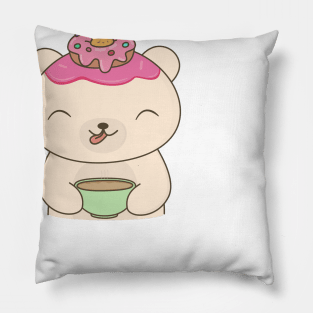 Kawaii Cute Polar Bear T-Shirt Pillow