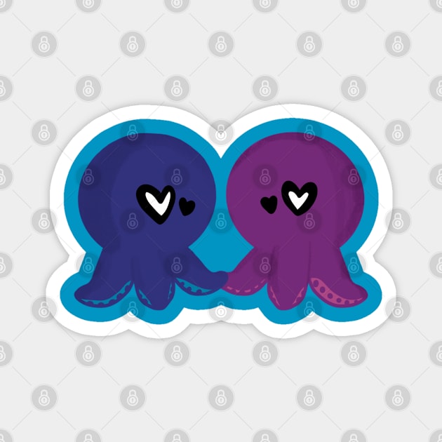 Octopus Valentines Magnet by Callynngraphy