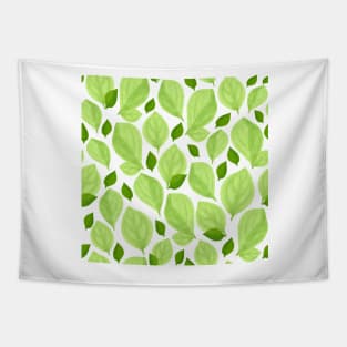 Green Basil Leaf Pattern Tapestry