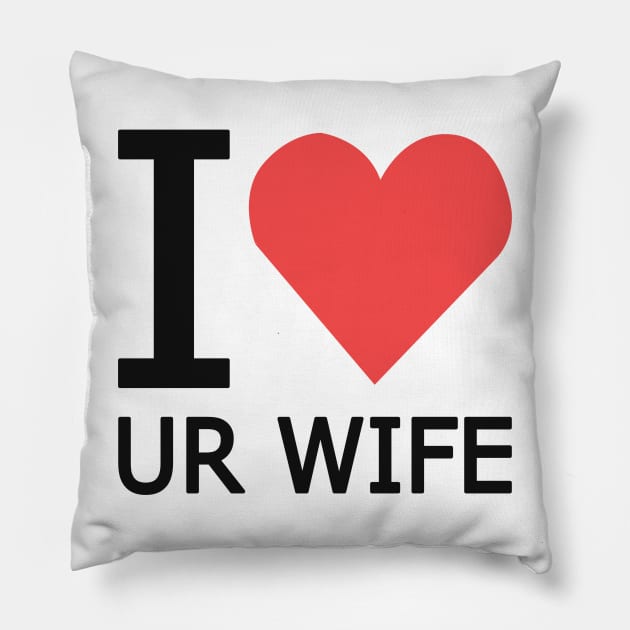 I Heart Ur Wife design Pillow by Sikidesigns