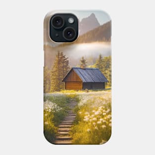 cottage in the fir forest Phone Case