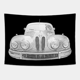 Bristol 403 1950s British classic car monochrome Tapestry