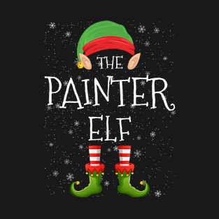 Painter Elf Family Matching Christmas Group Funny Pajama Xmas T-Shirt