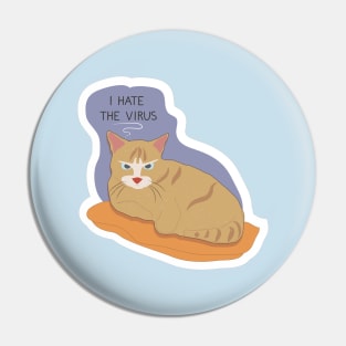 Cat in Coronavirus Pin