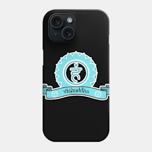 Vishuddha throat reiki chakra symbol Phone Case