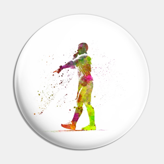 Soccer referee in watercolor Pin by PaulrommerArt