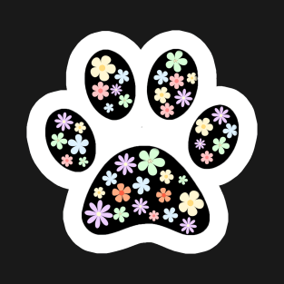 Floral Paw Print T-Shirt