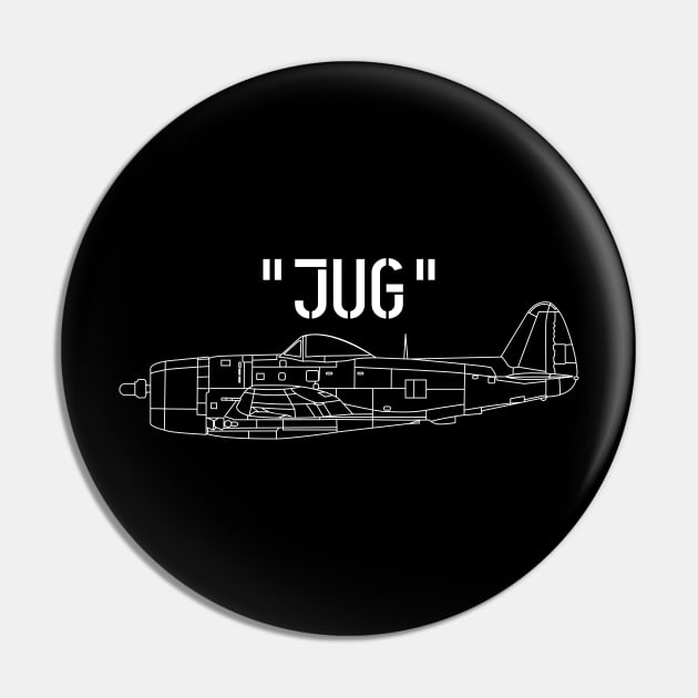 Republic P-47D Thunderbolt "Jug" Pin by BearCaveDesigns