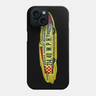 Vintage Bonneville Fastest Motorcycle decal by MotorManiac Phone Case