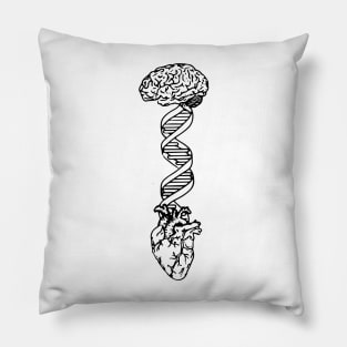 Brain DNA Heart Pillow