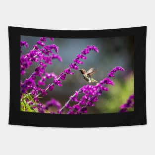 Hummingbird Having a Snack Tapestry