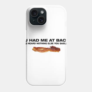 BACON! (Black Text) Phone Case