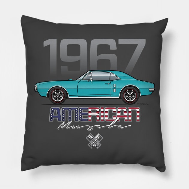 teal 67 Pillow by JRCustoms44