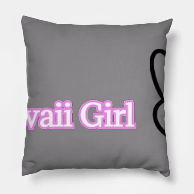 Kawaii Girl Pillow by Alemway